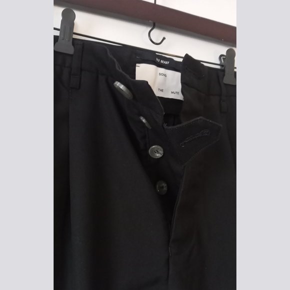 SONG FOR THE MUTE - 21.5 BEAST - Cropped front pleats ankle pants - Sz 46 - Picture 3 of 12